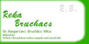 reka bruchacs business card